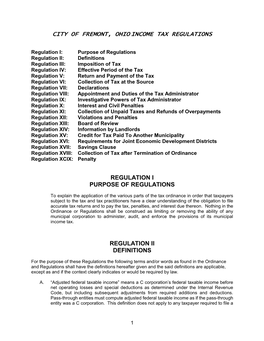 Municipal Tax Ordinance