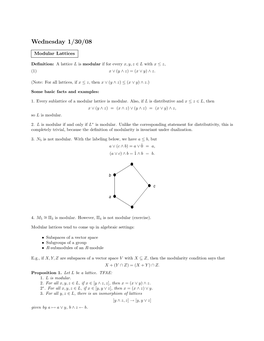 Modular Lattices