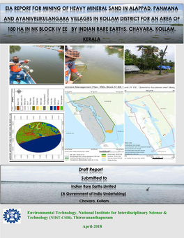 Eia Report for Mining of Heavy Mineral Sand in Alappad, Panmana