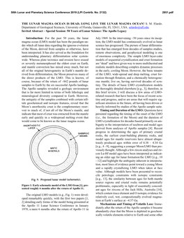 The Lunar Magma Ocean Is Dead, Long Live the Lunar Magma Ocean! S