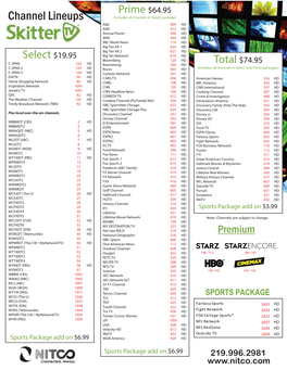 Channel Lineups