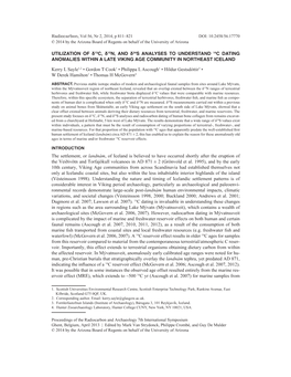 Utilization of Δ 13C, Δ15n, and Δ34s Analyses to Understand 14C Dating Anomalies Within a Late Viking Age Community in Northe