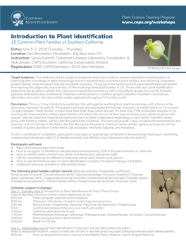 Introduction to Plant Identification