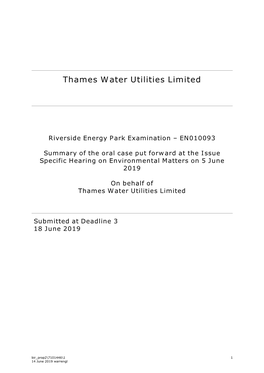 Thames Water Utilities Limited