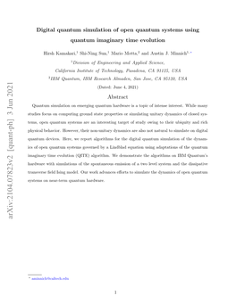 Arxiv:2104.07823V2 [Quant-Ph] 3 Jun 2021