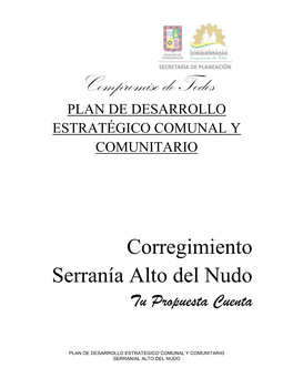 Plan De Desarrollo Estratégico Comunal Y Comunitario