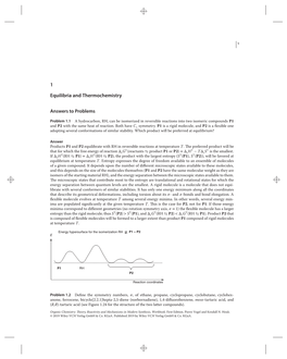 1 Equilibria and Thermochemistry