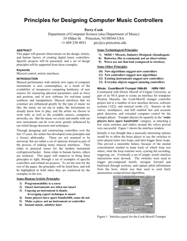 Principles for Designing Computer Music Controllers