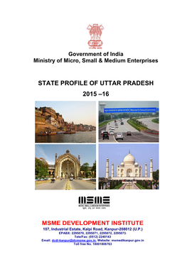 State Profile of Uttar Pradesh 2015 –16