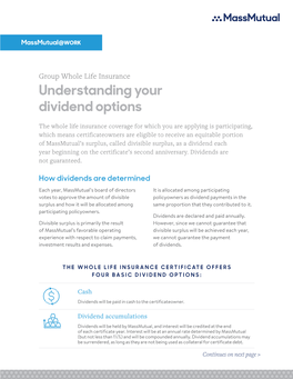 Understanding Your Dividend Options