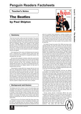 Penguin Readers Factsheets the Beatles