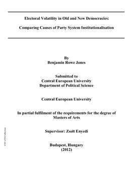 Electoral Volatility in Old and New Democracies