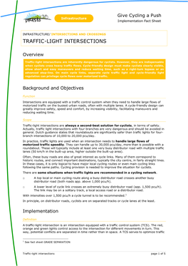 Traffic-Light Intersections