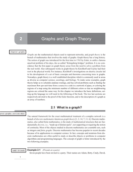 2 Graphs and Graph Theory