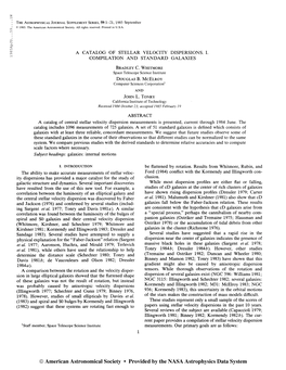 1985Apjs ... 59 ...IW the Astrophysical Journal Supplement Series, 59:1-21,1985 September © 1985. the American Astronomical S