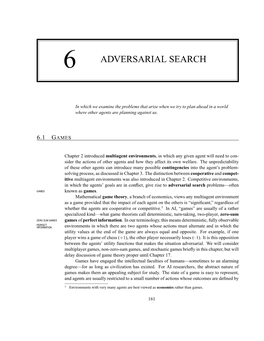 6 Adversarial Search