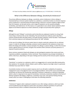 What Is the Difference Between Allergy, Sensitivity & Intolerance?