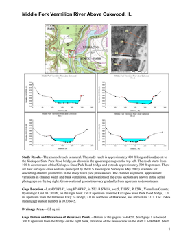 N-Values Report for Middle Fork Vermilion River Above Oakwood, IL