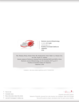 Redalyc.Genetic Analysis of Penthorum Chinense Pursh By