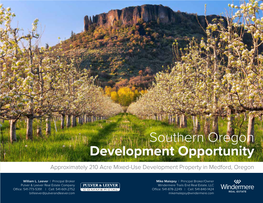 Southern Oregon Development Opportunity Approximately 210 Acre Mixed-Use Development Property in Medford, Oregon