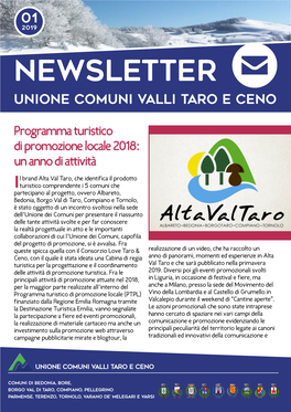 Newsletter Unione Comuni Valli Taro E Ceno