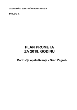 Plan Poslovanja ZET-A Za 2007. Godinu