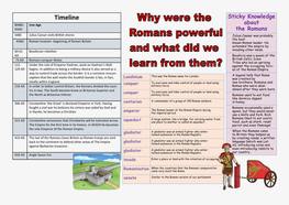 ROMANS Knowledge Organiser