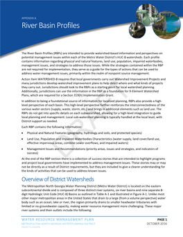 River Basin Profiles