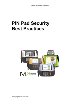View PIN Pad Security Best Practices