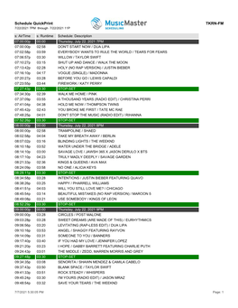 Schedule Quickprint TKRN-FM