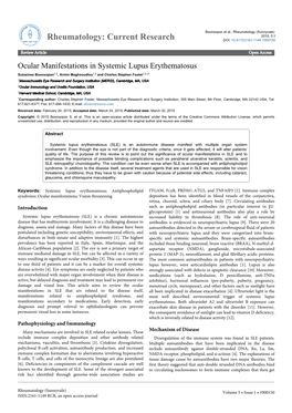 Ocular Manifestations in Systemic Lupus Erythematosus