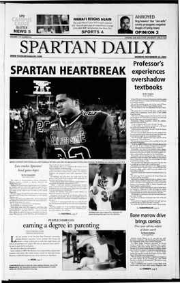 SPARTAN HEARTBREAK Experiences Overshadow Textbooks