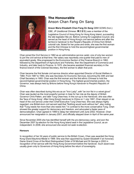 Anson Chan Fang on Sang