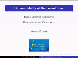 Differentiability of the Convolution