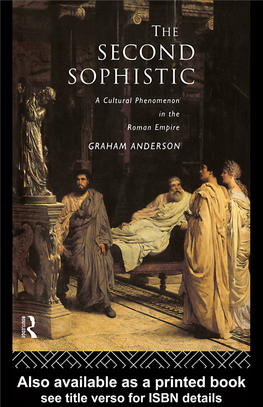 The Second Sophistic the Second Sophistic