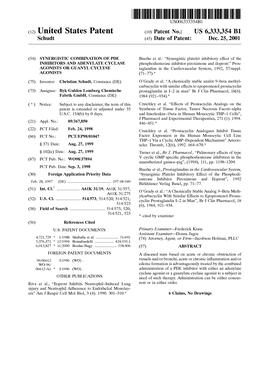 (12) United States Patent (10) Patent No.: US 6,333,354 B1 Schudt (45) Date of Patent: Dec