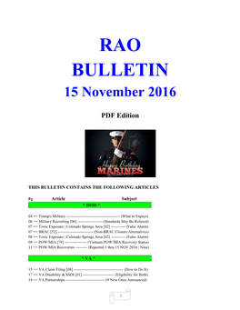 Bulletin 161115 (PDF Edition)