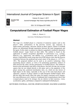 Computational Estimation of Football Player Wages