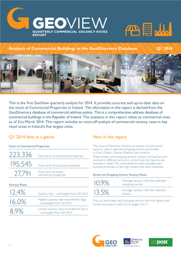 GEOVIEW Q1 2014 GEOVIEW Quarterly Commercial Vacancy Rates Report