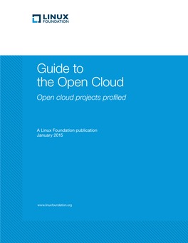 Guide to the Open Cloud Open Cloud Projects Profiled