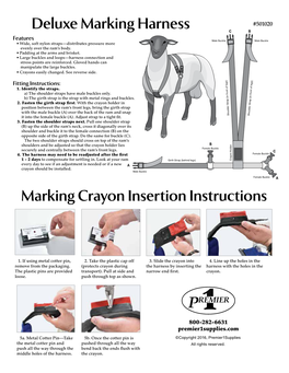 Marking Crayon Insertion Instructions Deluxe Marking Harness