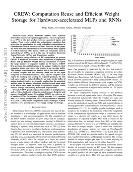 Computation Reuse and Efficient Weight Storage For