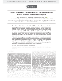 Saharan Dust and the African Easterly Jet-African Easterly Wave System