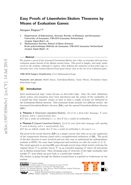 Easy Proofs of L\" Owenheim-Skolem Theorems by Means of Evaluation