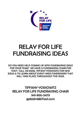 Relay for Life Fundraising Ideas