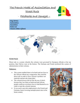 The French Model of Assimilation and Direct Rule - Faidherbe and Senegal –