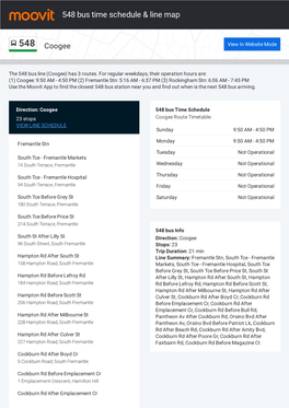 548 Bus Time Schedule & Line Route