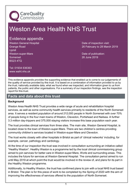 Weston Area Health NHS Trust