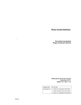 Nota Bodembeheer