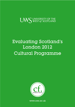 Evaluating Scotland's London 2012 Cultural Programme